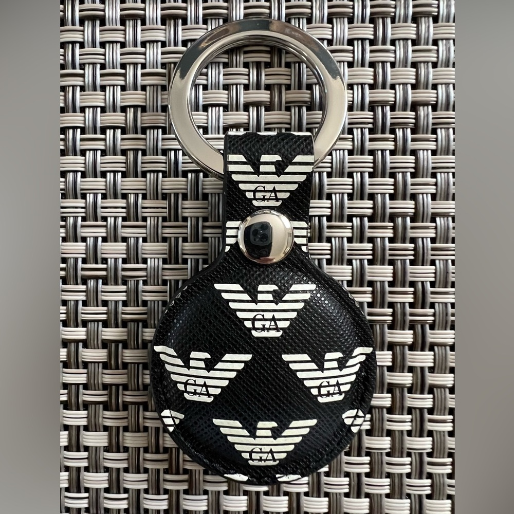 New Men's "Emporio Armani" Black & White Key Fob
